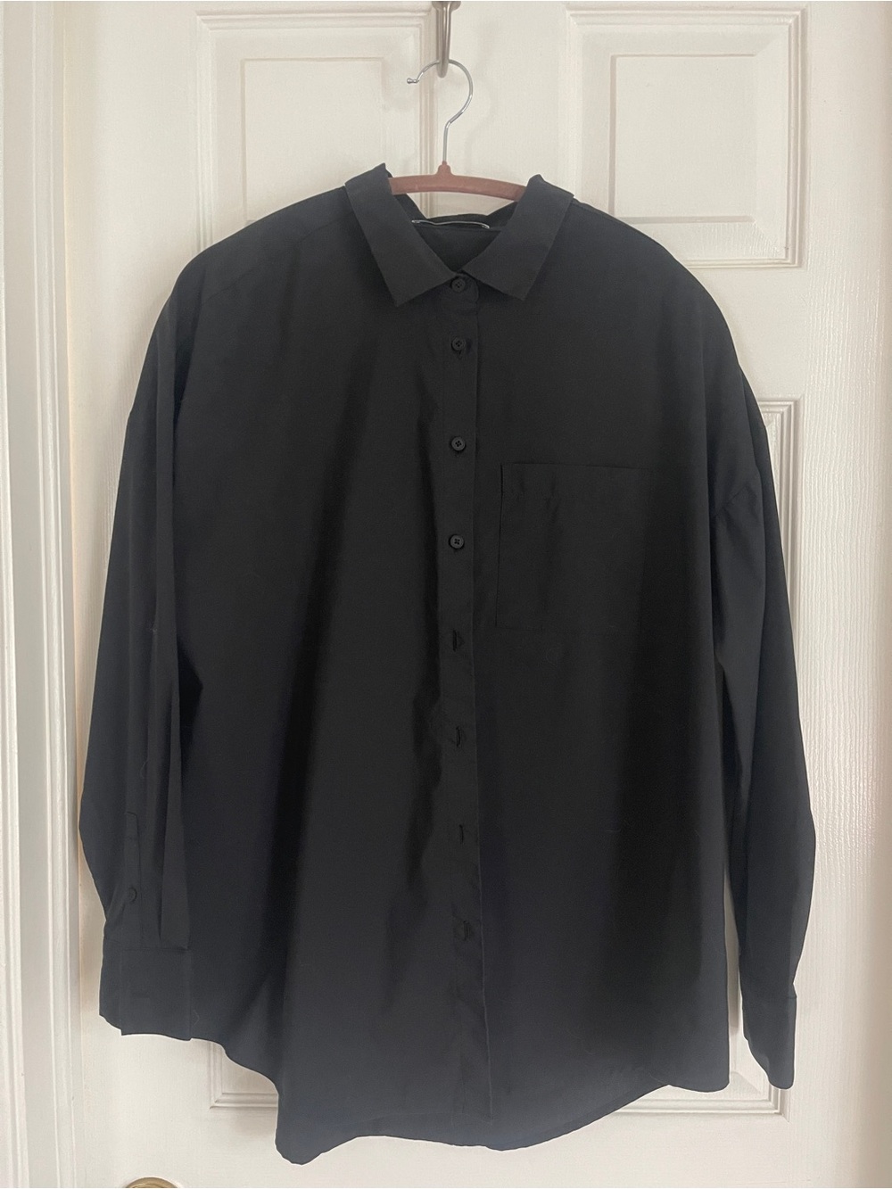 Modern Citizen Black Oversized Button-Down Shirt